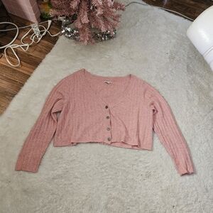 American Eagle Outfitters Soft Pink Knit Sweater